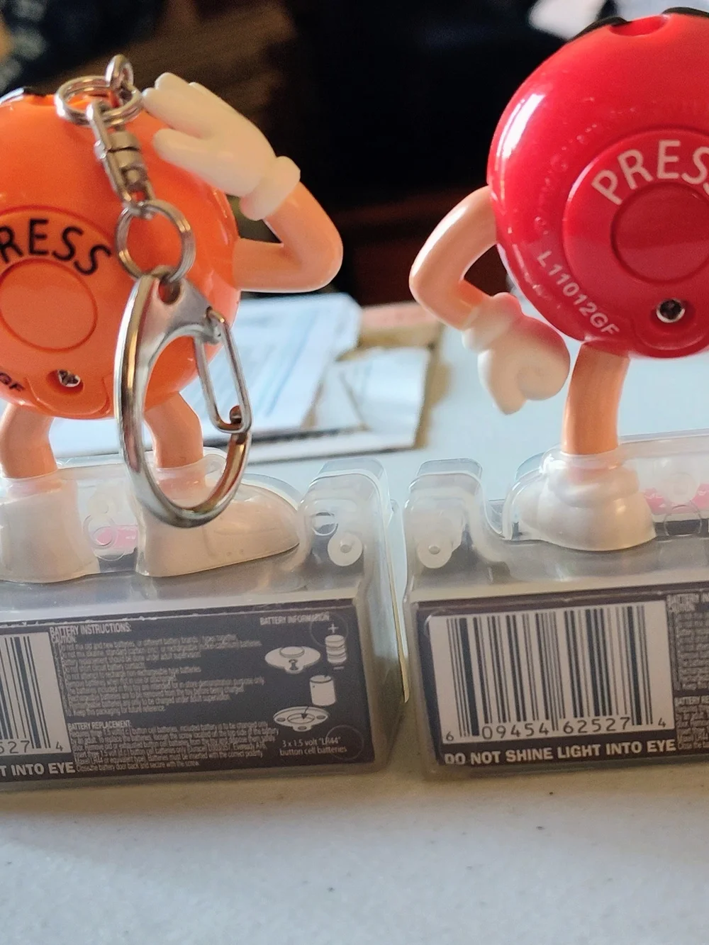 M&M'S Red & Orange Character Keyring Flashlights
